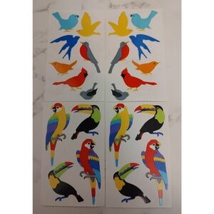 Vintage Mrs. Grossman's Bird 4 Mod Mini Lot Parrot Toucan Cardinal Robin S7